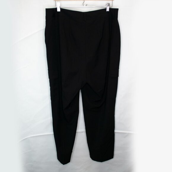 Lane Bryant Perfect Drape Cargo Pants Womens 14 Black Relaxed Ankle Casual 0409X - Picture 4 of 6